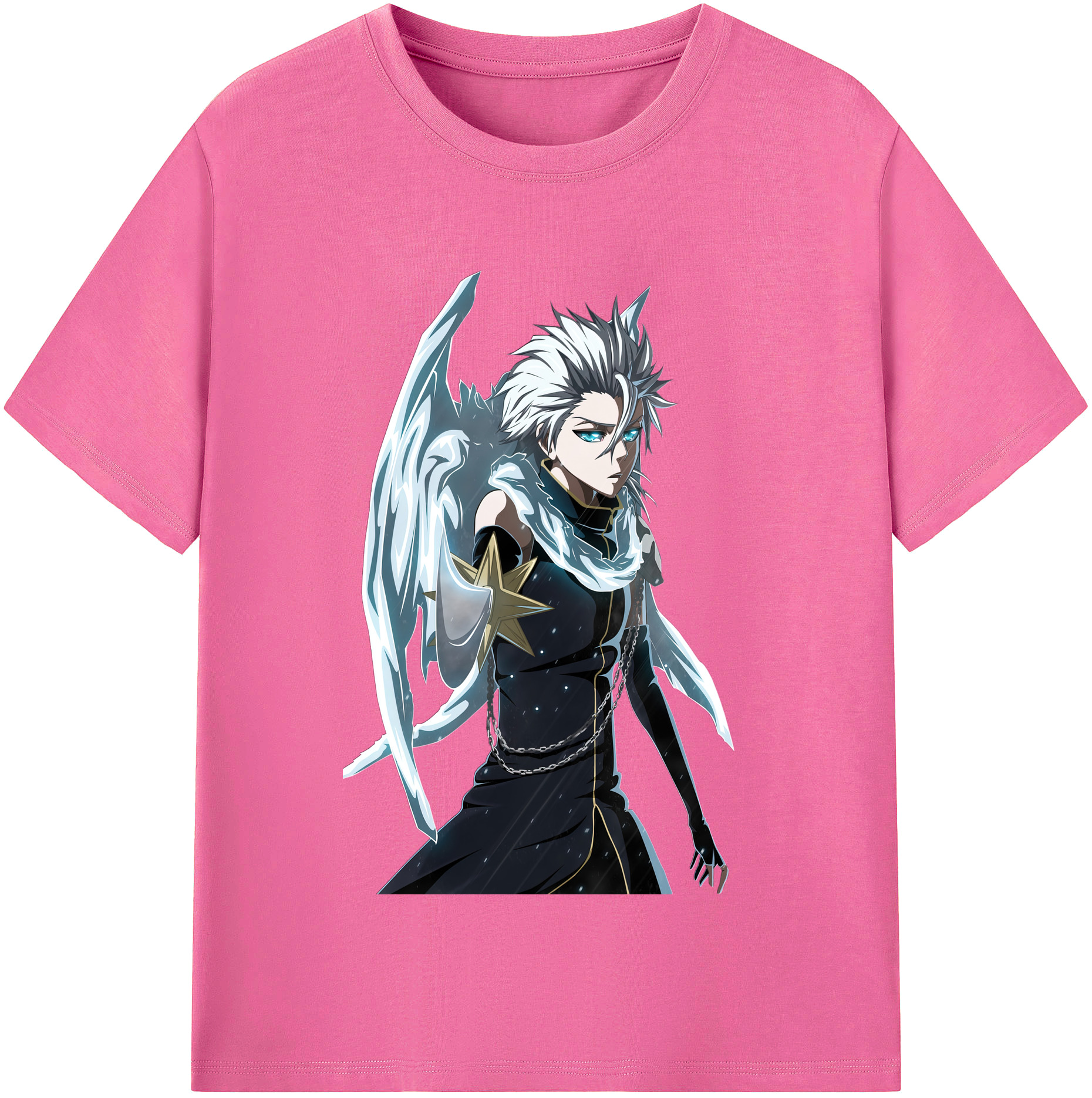 （画像用） ブリーチ 日番谷冬獅郎（ひつがや とうしろう） BLEACH Hitsugaya Toushirou レディースカジュアルプリントTシャツ（綿100％）